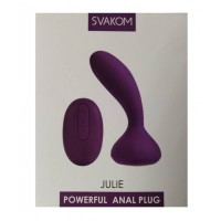 Фиолетовый вибростимулятор Svakom Julie с пультом дистанционного управления