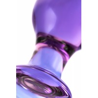 Стеклянная анальная втулка фиолетовая