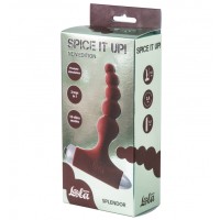 Анальная пробка с вибрацией Spice It Up New Edition Splendor бордовая