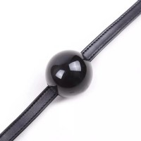 Черный кляп-шар из силикона