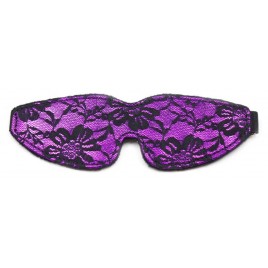 Кружевная черно-фиолетовая маска на глаза