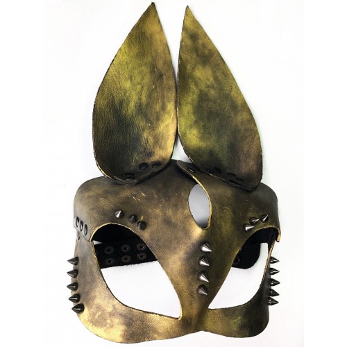 Hand-made маска с ушками зайчика и заклепками