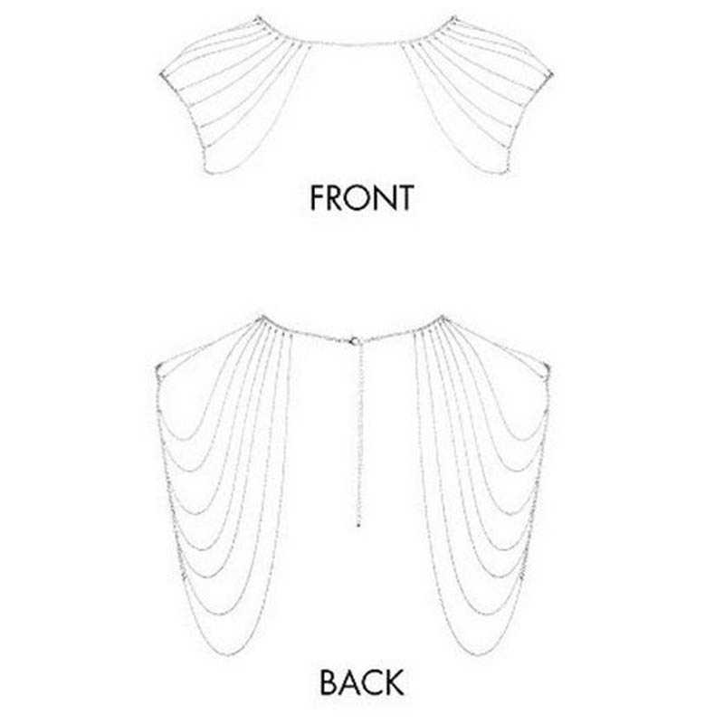 Бикини-цепочка Bijoux Magnifique Chain Shoulders Back Jewelry Silver серебристая