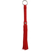 Маленькая красная плеть с кольцом на рукоятке 27 см