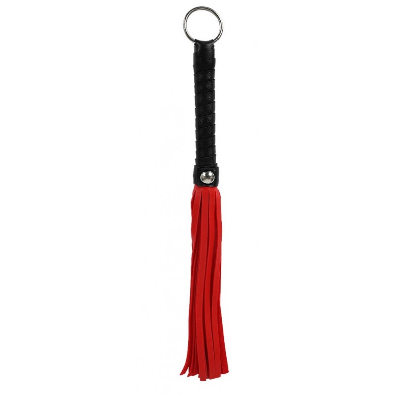 Маленькая красно-черная плеть с кольцом на рукоятке 27 см