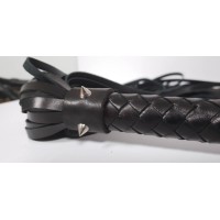 Шикарная кожаная плеть с шипами Hand Made длина хлыстов 43 см