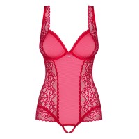 Красное боди с доступом и кружевными вставками Rougebelle L/XL