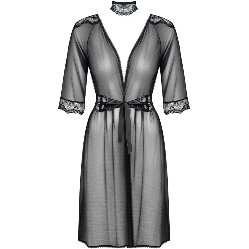 Прозрачный пеньюар с чокером Lucita L/XL