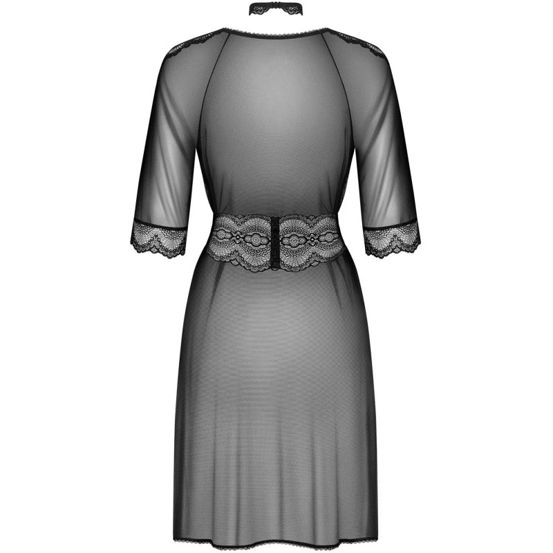 Прозрачный пеньюар с чокером Lucita L/XL