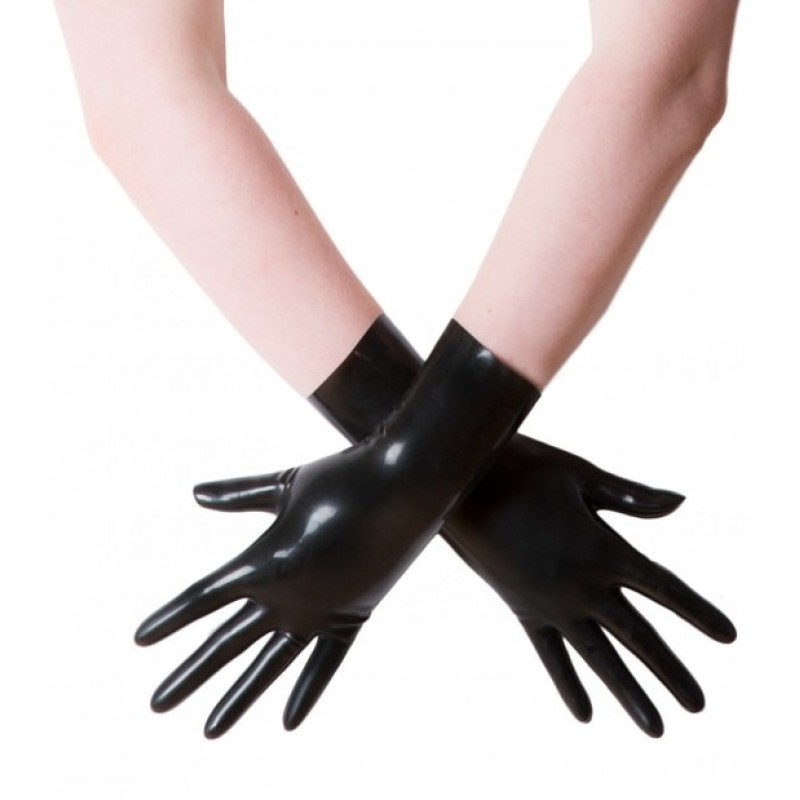 Черные перчатки из латекса L