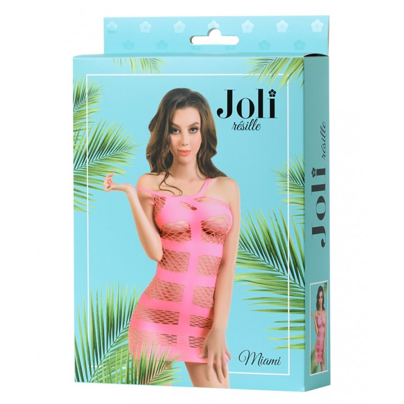 Розовое платье-сетка Joli Miami L/XL