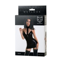 Платье c чокером Glossy Ivy из материала Wetlook, размер L