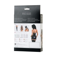 Платье c чокером Glossy Ivy из материала Wetlook, размер L