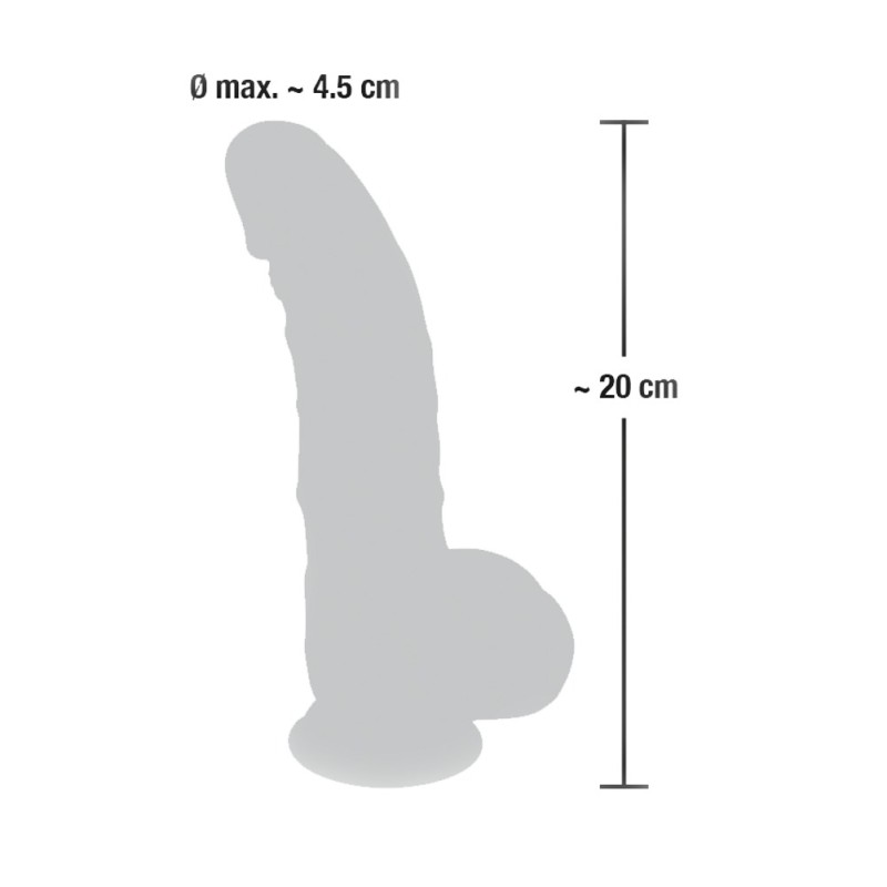 Фаллоимитатор реалистик с загнутой головкой Medical Silicone Dildo 20 см