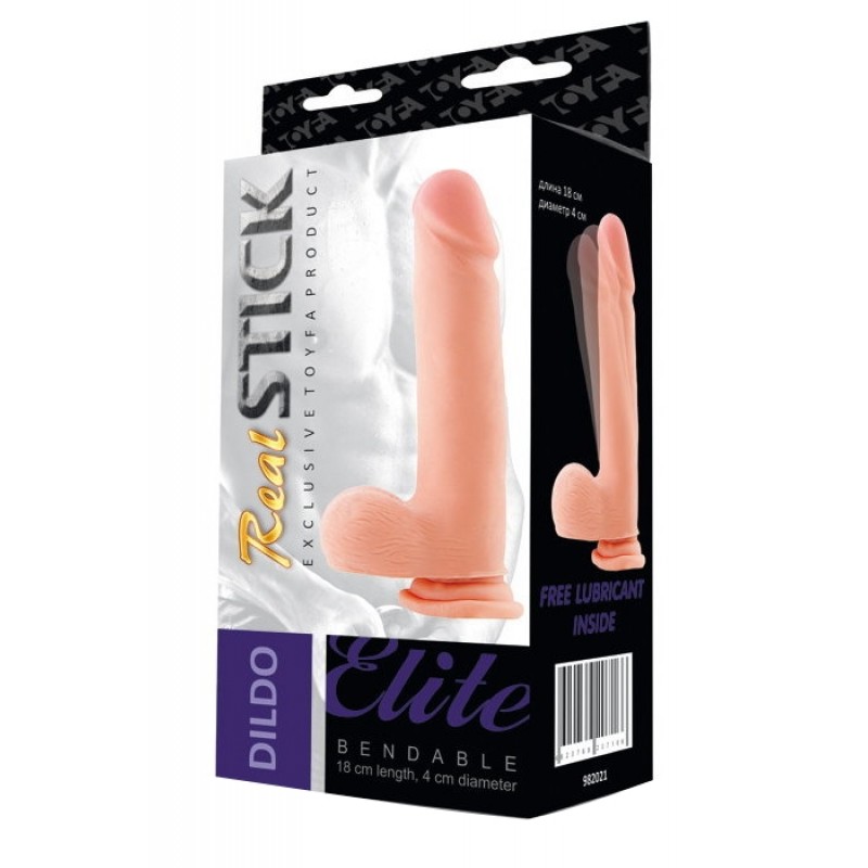 Изображение RealStick Elite by TOYFA Реалистичный фаллоимитатор с хребтом Toyfa Realstick Elite Dildo