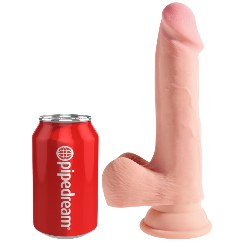 Фаллоимитатор с мошонкой на присоске King Cock Triple Density Cock with Balls Light 22 см