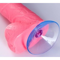 Фигурное мыло-пенис на присоске 13 см, розовое 100 гр