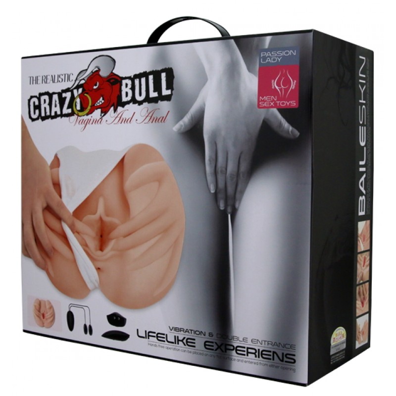 Фото Baile, Китай Мастурбатор-реалистик Crazy Bull с двумя отверстиями и двойным виброяйцом