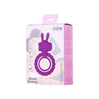 Эрекционное виброкольцо Jos Good Bunny фиолетового цвета