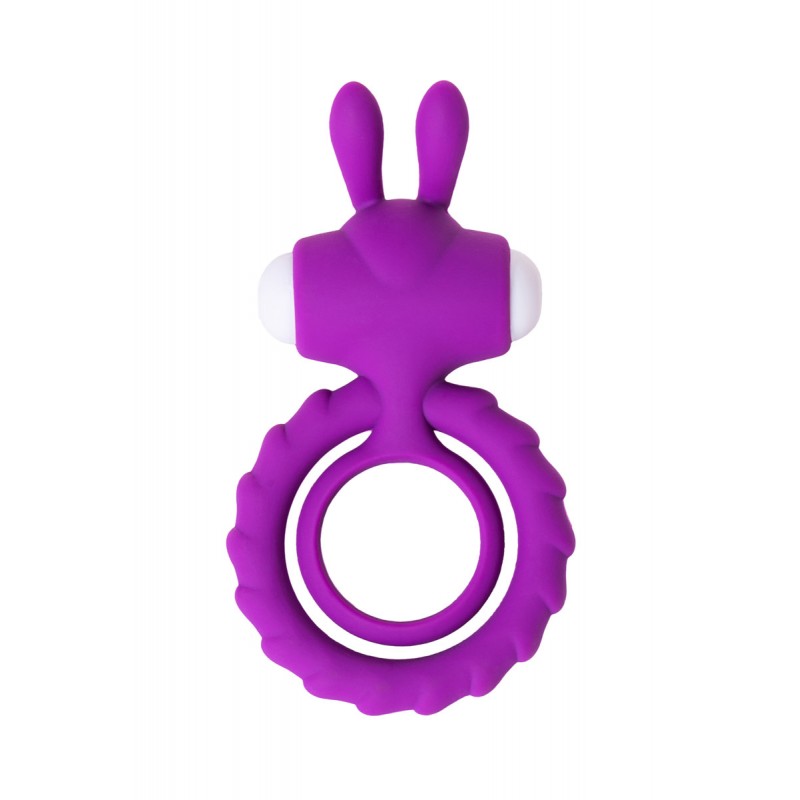 Эрекционное виброкольцо Jos Good Bunny фиолетового цвета