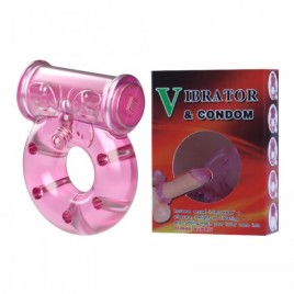 Эрекционное вибро-кольцо с презервативом
