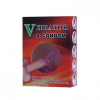 Эрекционное вибро-кольцо с презервативом