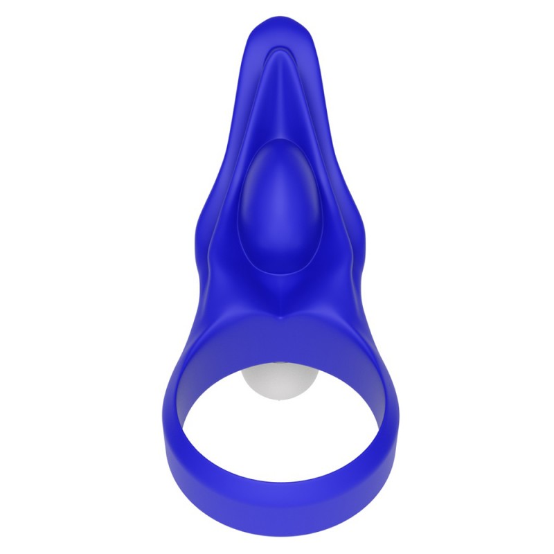 Виброкольцо Power Clit Silicone Cockring голубое