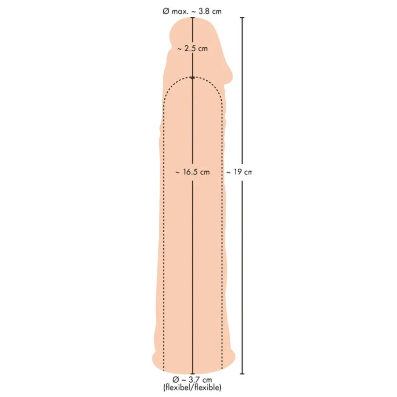 Удлиняющая насадка на пенис Silicone Extension + 2,5 см