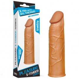 Удлиняющая насадка на пенис мулат X-Tender Penis Sleeve + 4 см