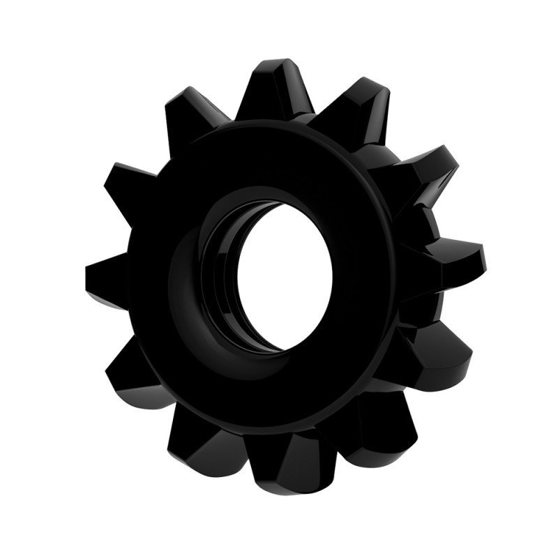 Эрекционное черное кольцо Power Plus Coock Ring