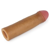 Удлиняющая насадка на пенис Revolutionary Silicone Nature Extender мулат + 5,5 см