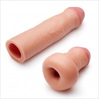 Удлиняющая  насадка на пенис Revolutionary Silicone Nature Extender телесная + 5,5 см