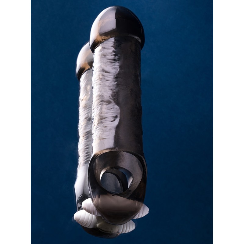 Насадка с увеличенной головкой и вибростимулятором ToyFa XLover 15,5 см