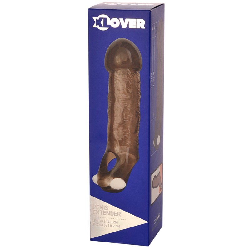 Насадка с увеличенной головкой и вибростимулятором ToyFa XLover 15,5 см