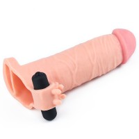 Удлиняющая насадка с вибрацией Super-Realistic Penis Extension Sleeve
