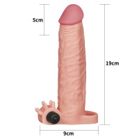 Удлиняющая насадка на пенис с вибрацией X-Tender Penis Sleeve + 5 см