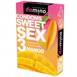 Оральные презервативы Domino Sweet Sex Манго 3 шт