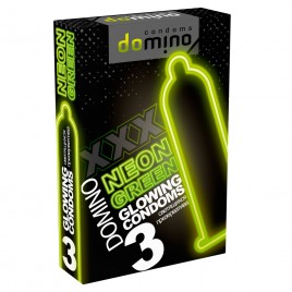 Светящиеся в темноте презервативы Domino Neon Green №3