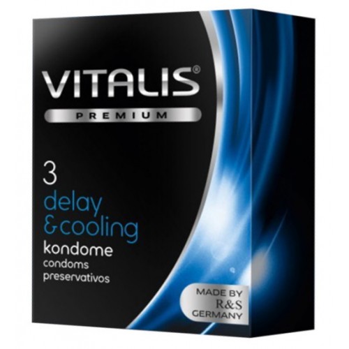 Презервативы Vitalis Premium №3 Delay & cooling с охлаждающим эффектом