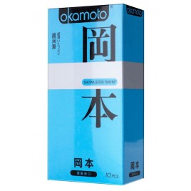 Презервативы Okamoto Skinless Skin Super Lubricative №10 с обильной смазкой