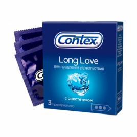Презервативы Contex №3 Long Love с анестетиком Презервативы Contex №3 Long Love с анестетиком