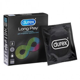 Презервативы Durex №3 Long Play для продления удовольствия Презервативы Durex №3 Long Play для продления удовольствия