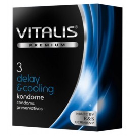 Презервативы Vitalis Premium №3 Delay & cooling с охлаждающим эффектом Презервативы Vitalis Premium №3 Delay & cooling с охлаждающим эффектом
