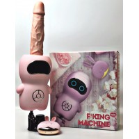 Компактная секс-машина King на присоске розовая