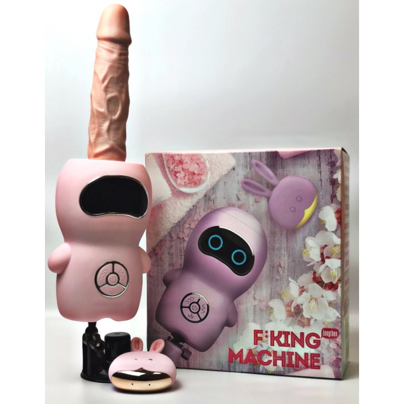 Компактная секс-машина King на присоске розовая