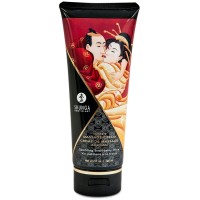 Съедобный массажный крем Shunga Sparkling Strawberry Wine со вкусом клубники в шампанском 200 мл