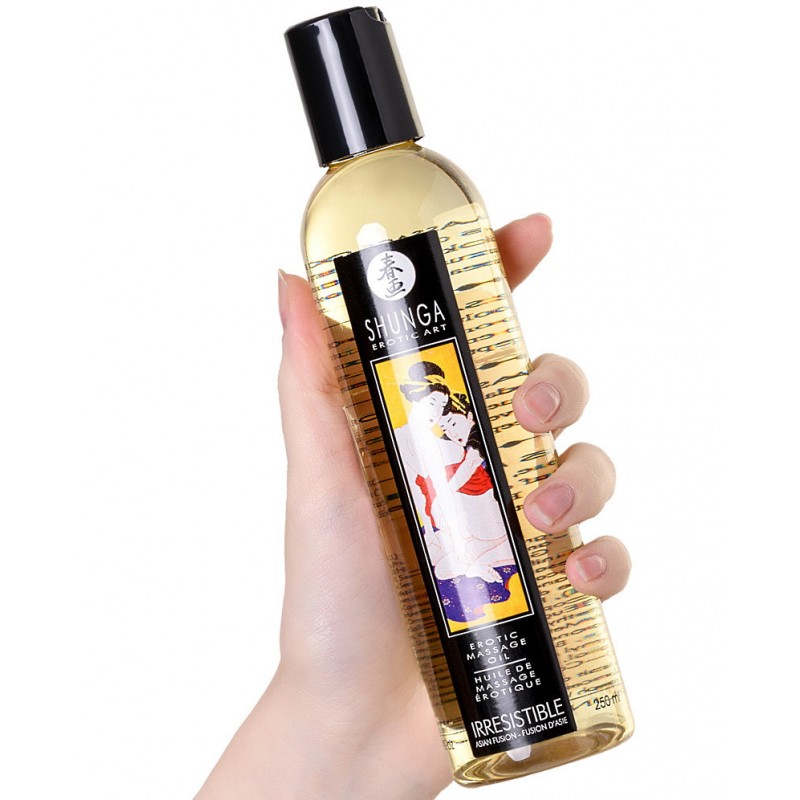 Возбуждающее массажное масло Shunga Irresistible с ароматом азиатских фруктов 250 мл
