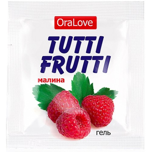 Съедобный лубрикант со вкусом малины Tutti-Frutti OraLove 4 мл, пробник