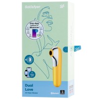 Клиторальный смарт-стимулятор с вибрацией Satisfyer Dual Love желтый