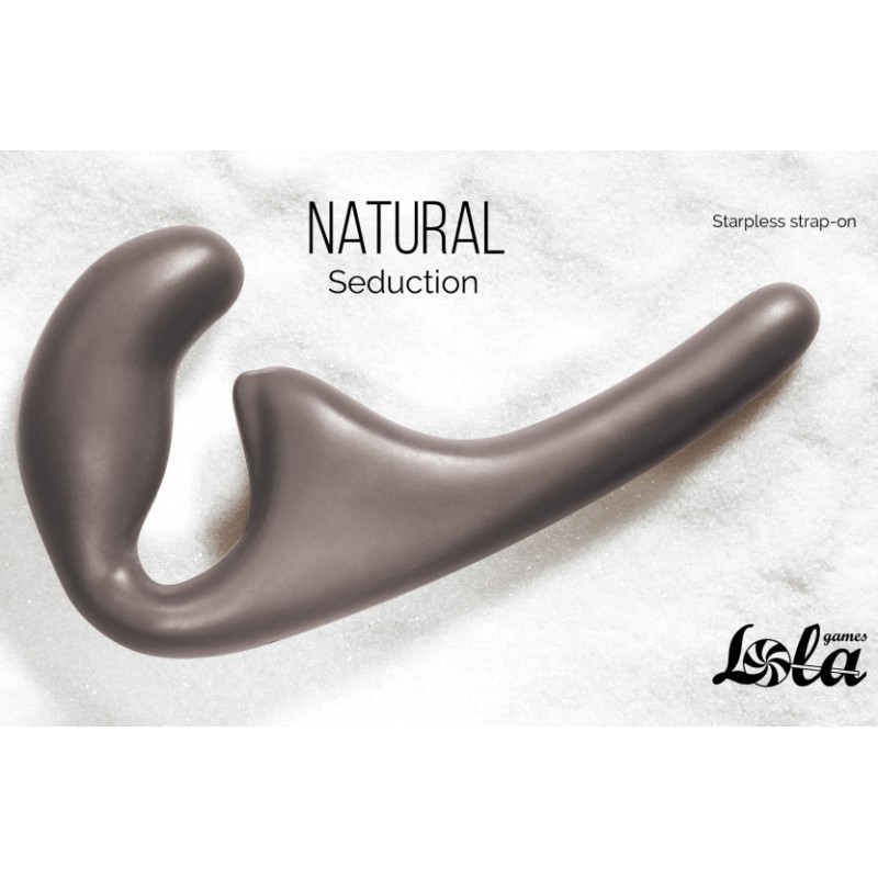 Безремневой анальный страпон Natural Seduction черный